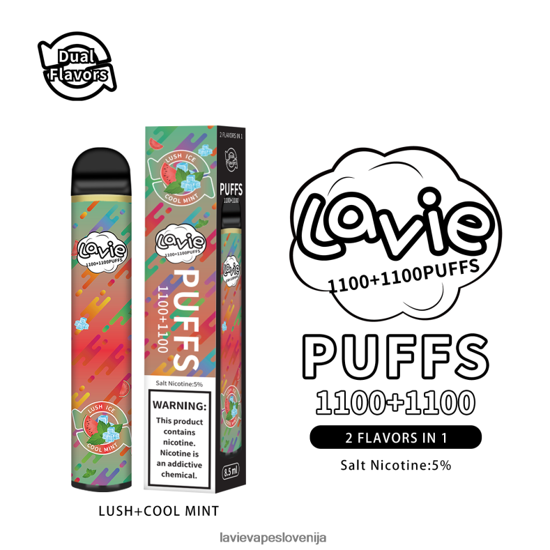 LAVIE Vape Ljubljana - LAVIE BAR Switch 2200 vpihov bujna/hladna meta V22B66294