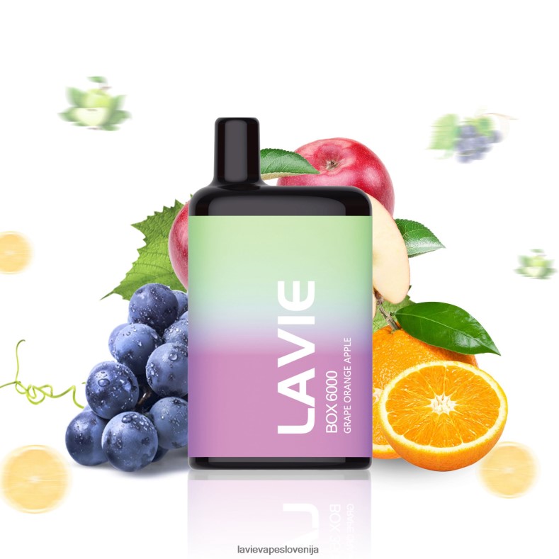 LAVIE Vape Ljubljana - LAVIE BOX 6000 vpihov grozdje oranžno jabolko V22B66202