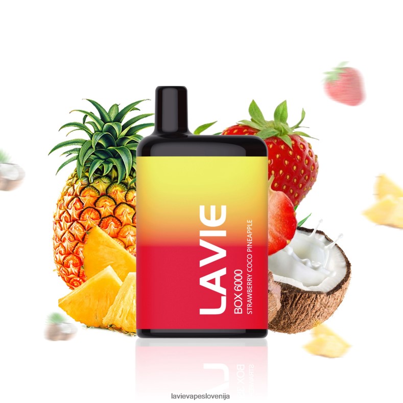 LAVIE Vape Slovenija - LAVIE BOX 6000 vpihov jagoda kokos ananas V22B66205