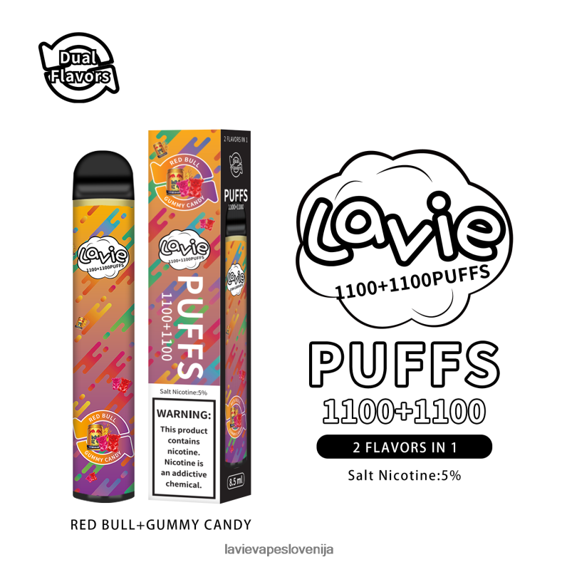 LAVIE Vapes - LAVIE BAR Switch 2200 vpihov red bull/gumijasti bonboni V22B66299