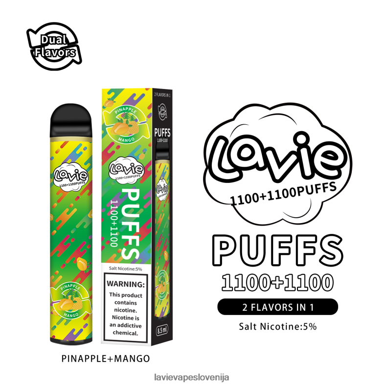 LAVIE Vapes Slovenija - LAVIE BAR Switch 2200 vpihov ananas/mango V22B66296