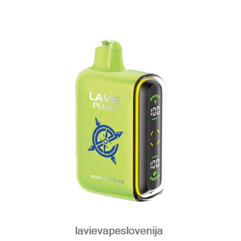 LAVIE Vapes Slovenija - LAVIE PLUS 15000 vpihov kisli jabolčni led V22B66100