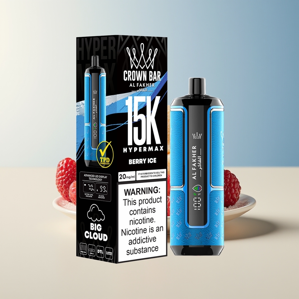 Veleprodaja Slovenija Al Fakher Crown Bar 15000 Puffov Jagoda Led 22ml 600mAh