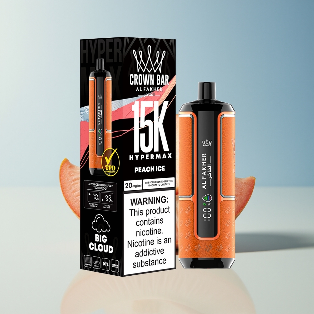 Veleprodaja Slovenija Al Fakher Crown Bar 15K Breskva Led Hypermax 22ml 600mAh