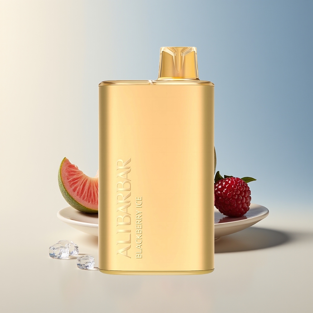 Veleprodaja Slovenija Alibarbar Rich 8000 Puffs 2000 mAh Črni Jagodični Led Vape