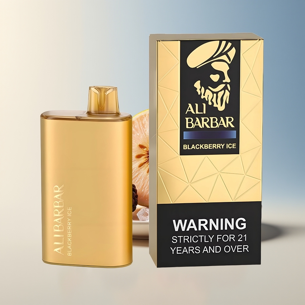 Veleprodaja Slovenija Alibarbar Rich 8000 Puffs 2000 mAh Črni Jagodični Led Vape