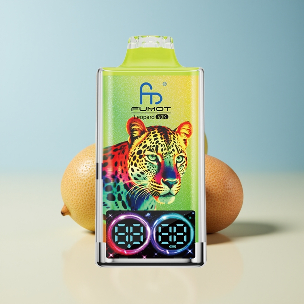 Veleprodaja Slovenija Fumot Leopard 40000 Pufov Kiwi Pasijonka Guava Dual Mesh Type-C Charging