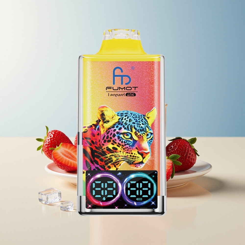 Veleprodaja Slovenija Fumot Leopard 40K Puffs Dual Mesh Jagoda Led Vape 5 Nicotine Digital Tube Oil Power Display
