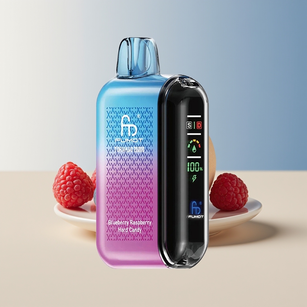 Veleprodaja Slovenija Fumot Tornado 20000 Puffov Borovnica Malina Trdi Bonbon Dual Mesh Coil Smart Display