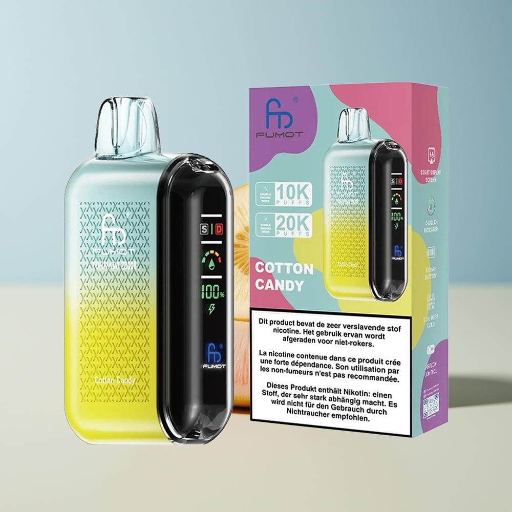 Veleprodaja Slovenija Fumot Tornado 20000 Puffs Bombažni Sladkorni 20ml Dual Mesh Coil