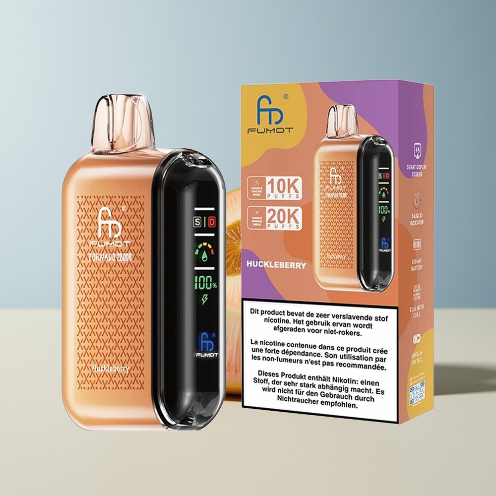 Veleprodaja Slovenija Fumot Tornado 20000 Puffs Borovnica Dual Mesh Coil Smart Display