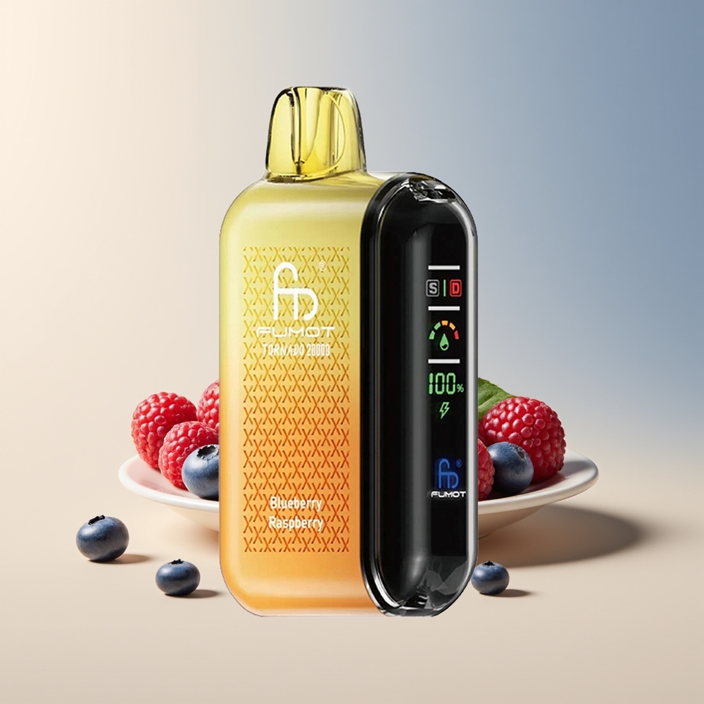 Veleprodaja Slovenija Fumot Tornado 20000 Puffs Borovnica Malina Dual Mesh Coil Smart Display