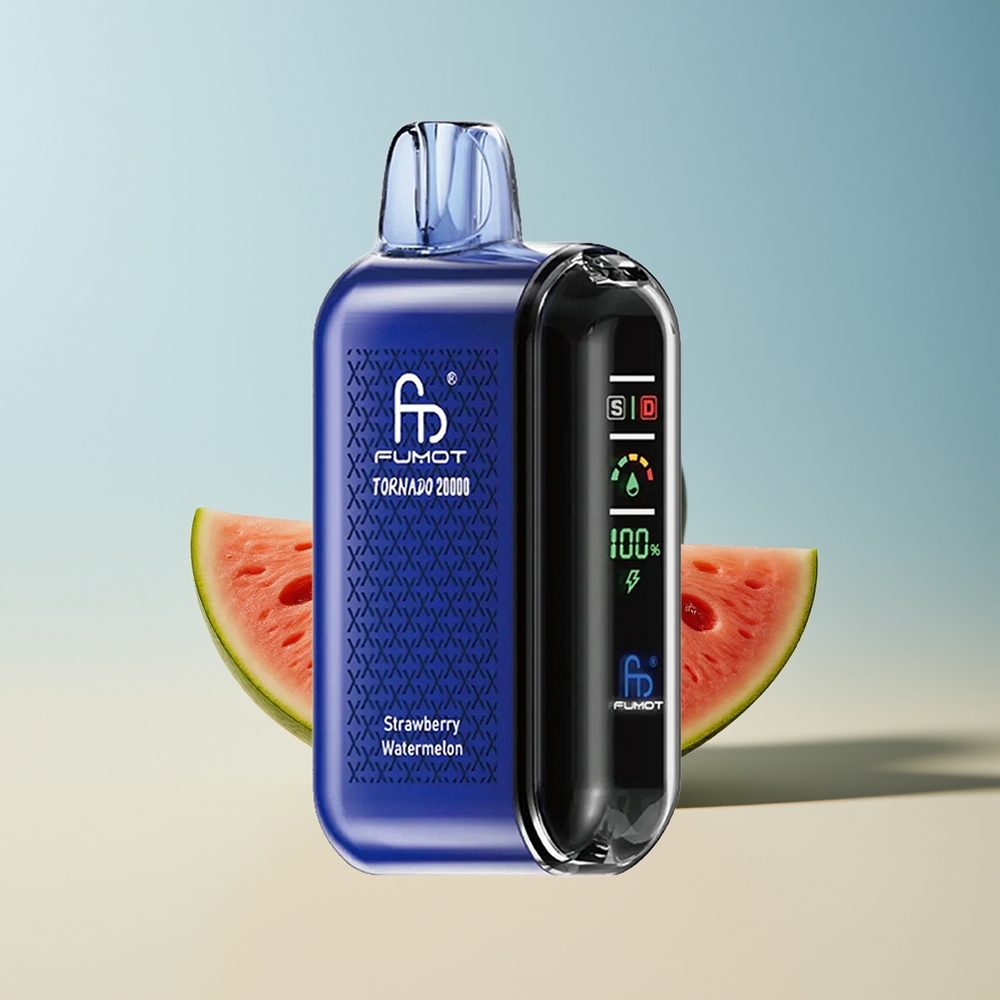 Veleprodaja Slovenija Fumot Tornado 20000 Puffs Dual Mesh Coil Smart Display Jagoda Lubenica