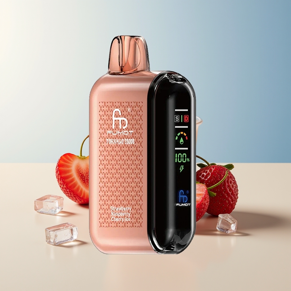 Veleprodaja Slovenija Fumot Tornado 20000 Puffs Dual Mesh Coil Smart Display Jagoda Malina Češnja Led