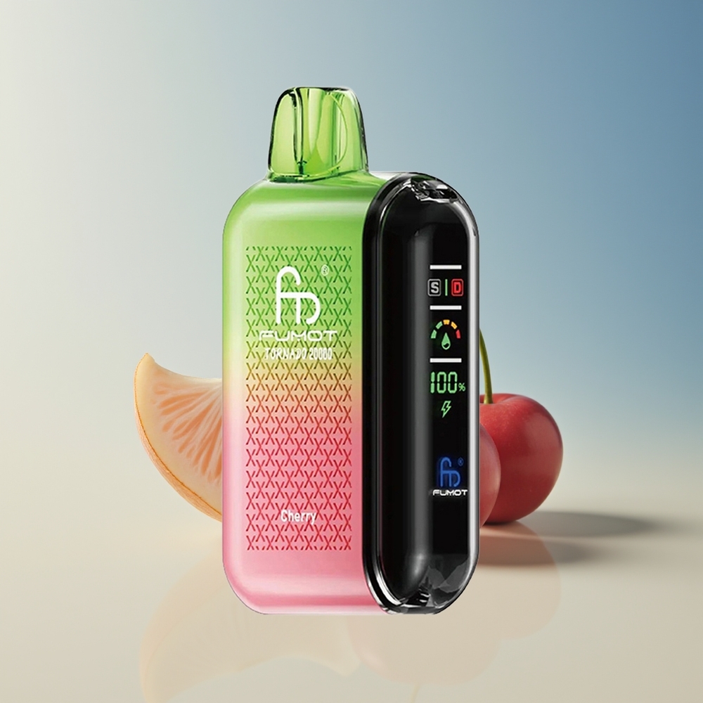 Veleprodaja Slovenija Fumot Tornado 20000 Puffs Dual Mesh Coil Smart Display Češnja