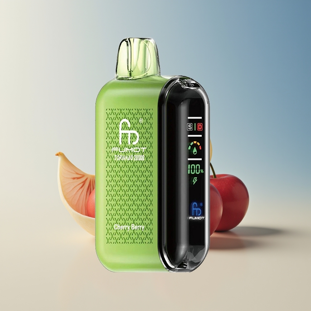 Veleprodaja Slovenija Fumot Tornado 20000 Puffs Dual Mesh Češnja Jagoda Smart Display