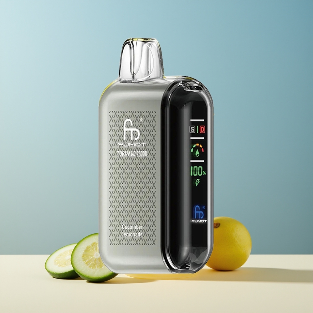 Veleprodaja Slovenija Fumot Tornado 20000 Puffs Kumareva Limonada Dual Mesh Coil Smart Display