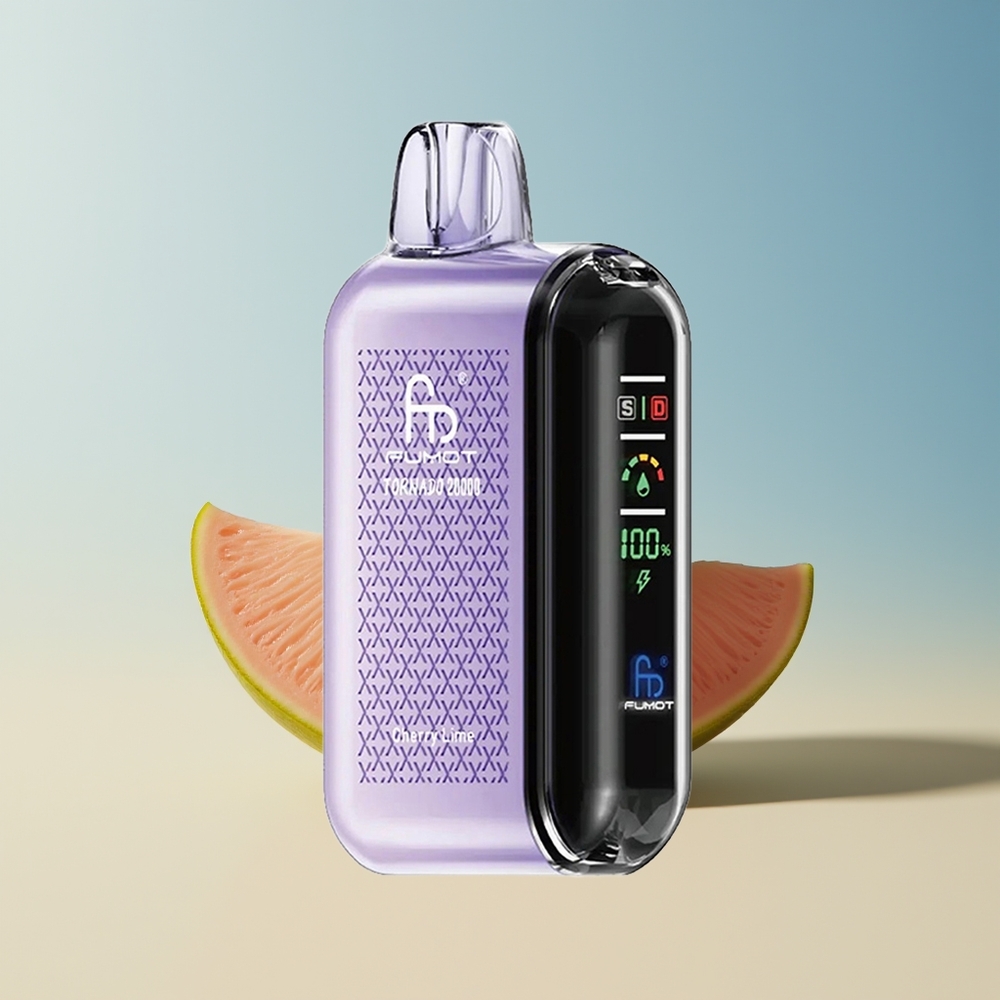 Veleprodaja Slovenija Fumot Tornado 20000 Puffs Češnja Limeta Dual Mesh Coil Smart Display