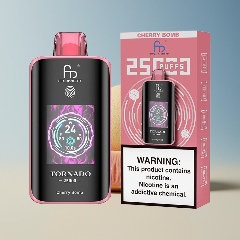 Veleprodaja Slovenija Fumot Tornado 25000 Puff Češnjev Bomba 20ml Type-C