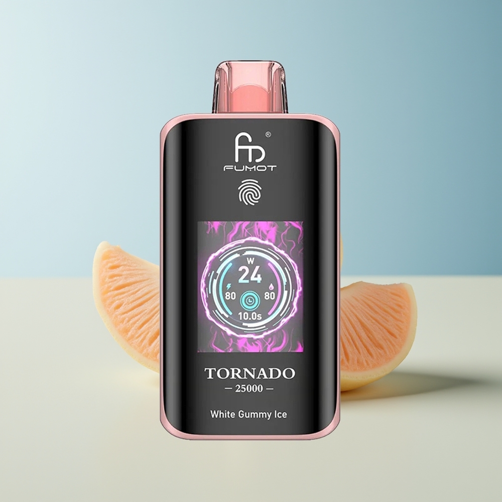 Veleprodaja Slovenija Fumot Tornado 25000 Puffs Beli Gumi Led 20ml 700mAh