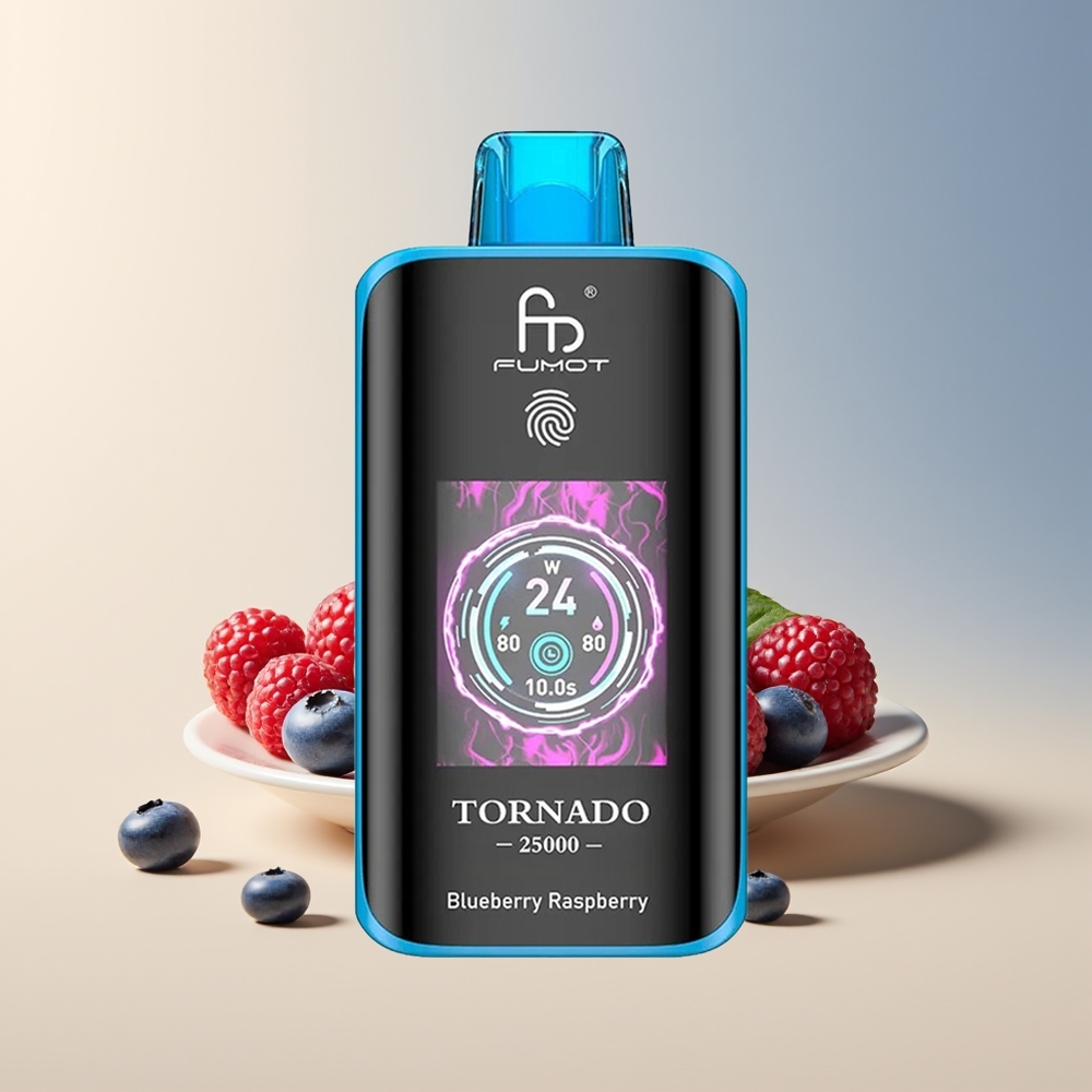 Veleprodaja Slovenija Fumot Tornado 25000 Puffs Borovnica Malina HD Screen Type-C