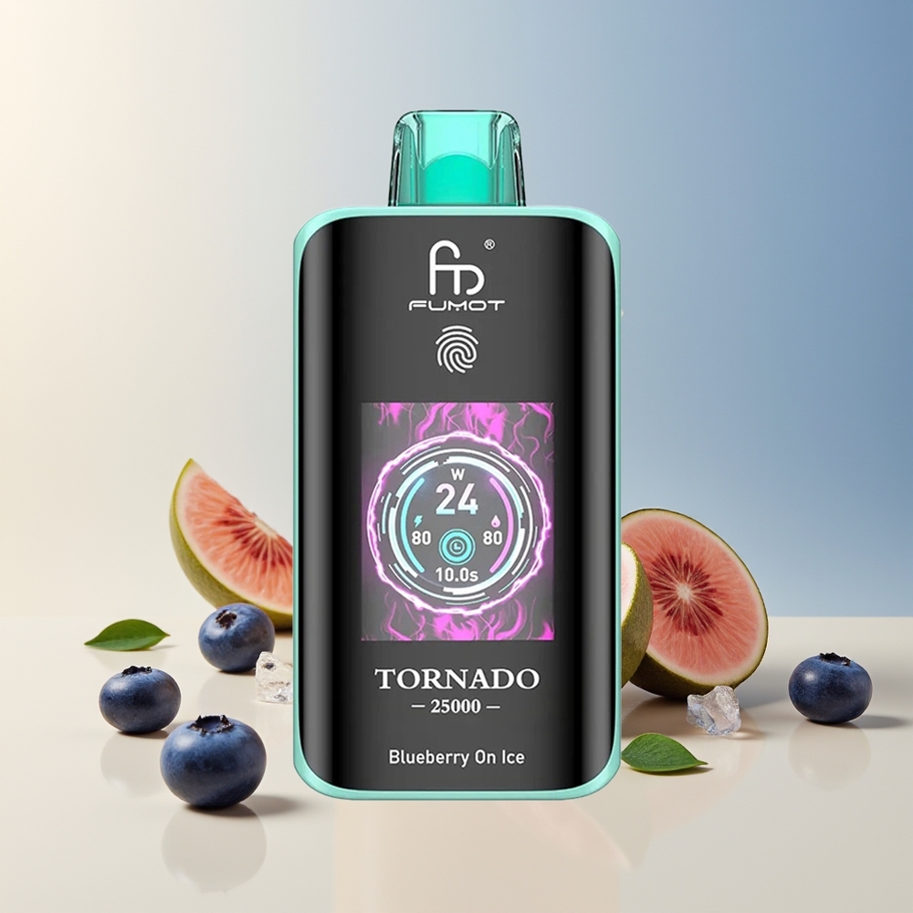 Veleprodaja Slovenija Fumot Tornado 25000 Puffs Borovnica Na Ledu HD Screen Type-C