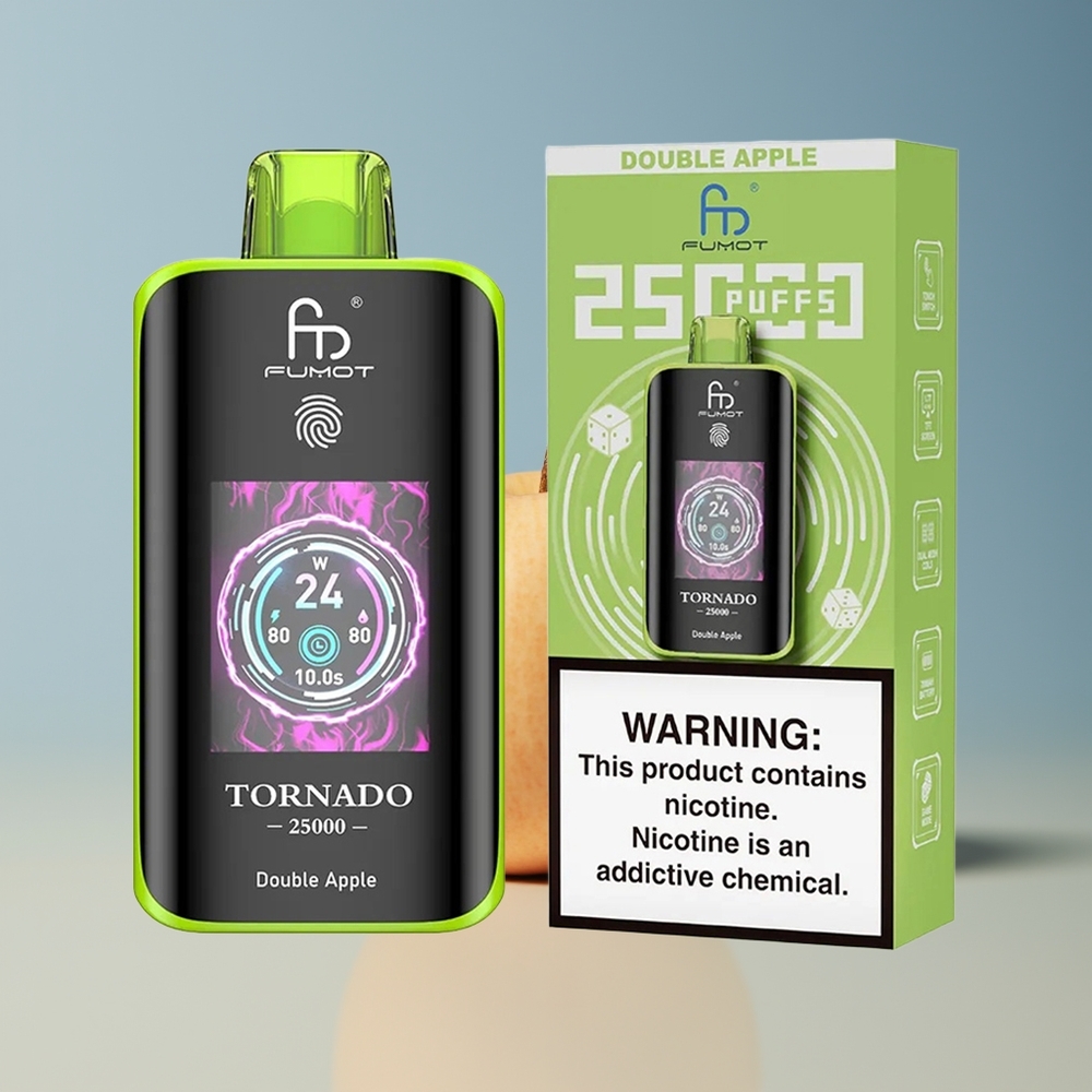 Veleprodaja Slovenija Fumot Tornado 25000 Puffs Dvojno Jabolko 20ml 700mAh
