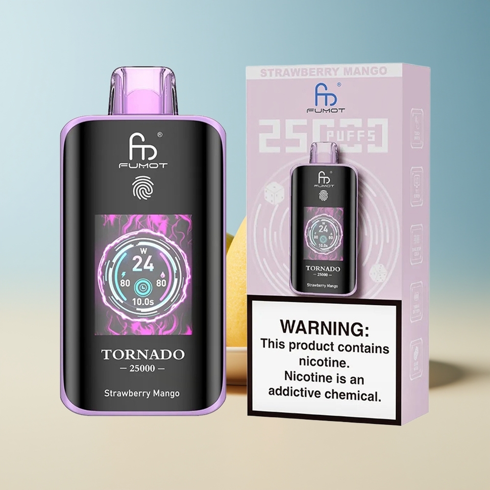 Veleprodaja Slovenija Fumot Tornado 25000 Puffs Jagoda Mango 20ml 700mAh