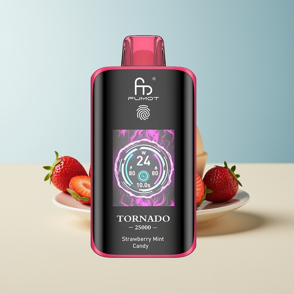 Veleprodaja Slovenija Fumot Tornado 25000 Puffs Jagoda Meta Bombonica 20ml 700mAh