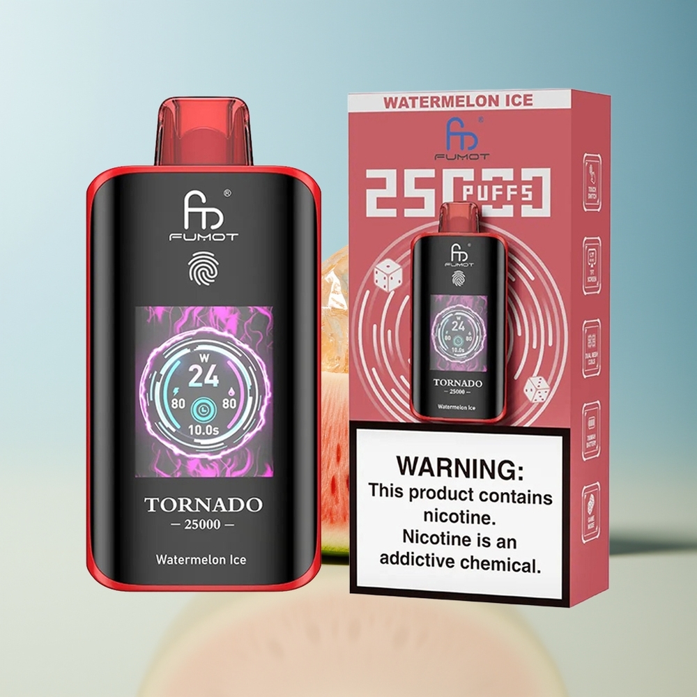 Veleprodaja Slovenija Fumot Tornado 25000 Puffs Lubenica Led 20ml 700mAh