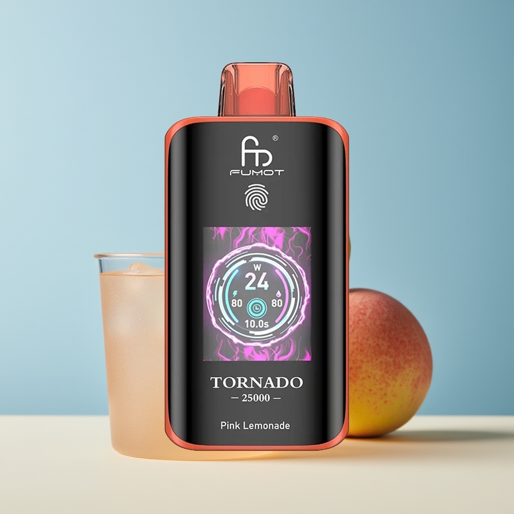 Veleprodaja Slovenija Fumot Tornado 25000 Puffs Roza Limonada HD Screen Type-C
