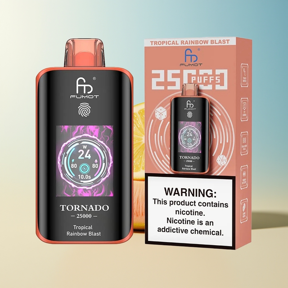 Veleprodaja Slovenija Fumot Tornado 25000 Puffs Tropska Mavrična Eksplozija 20ml 700mAh