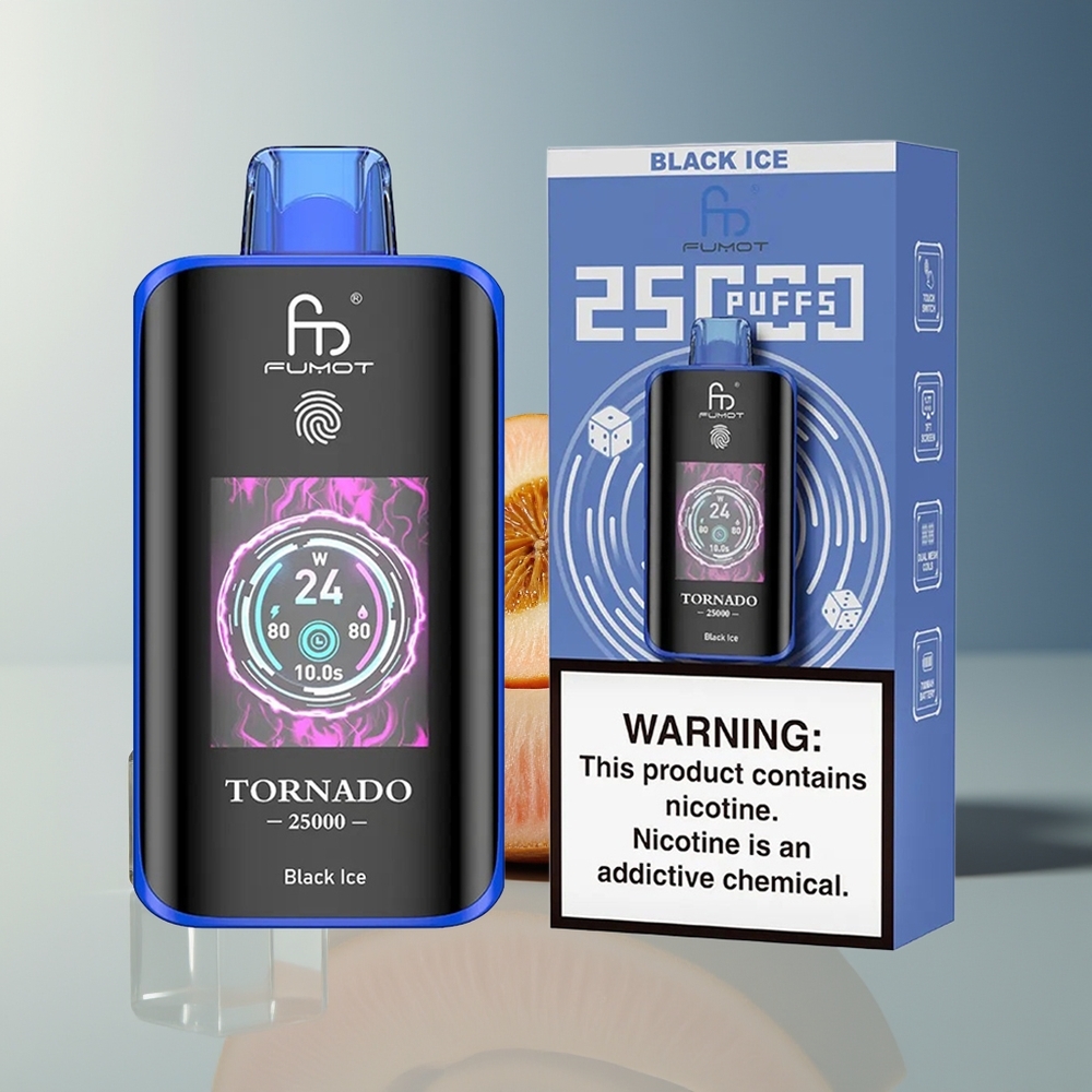 Veleprodaja Slovenija Fumot Tornado 25000 Puffs Črni Led 20ml 700mAh