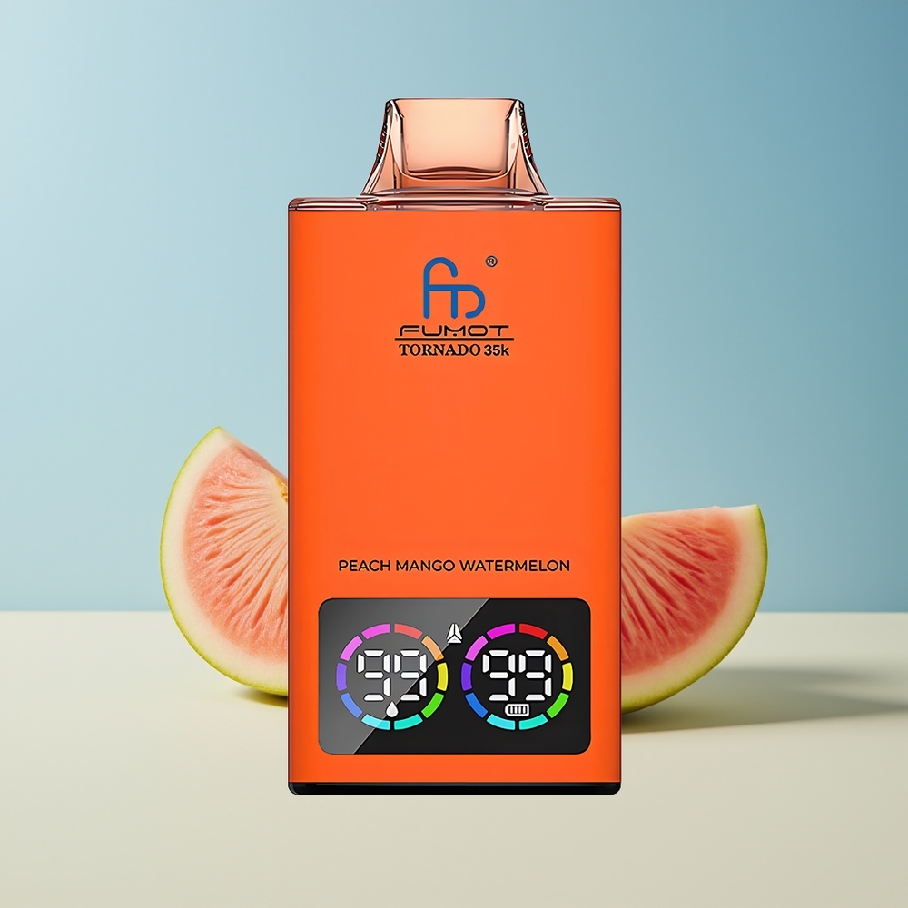 Veleprodaja Slovenija Fumot Tornado 35000 Breskeva Mango Lubenica Dual Mesh Coil Fast Charging