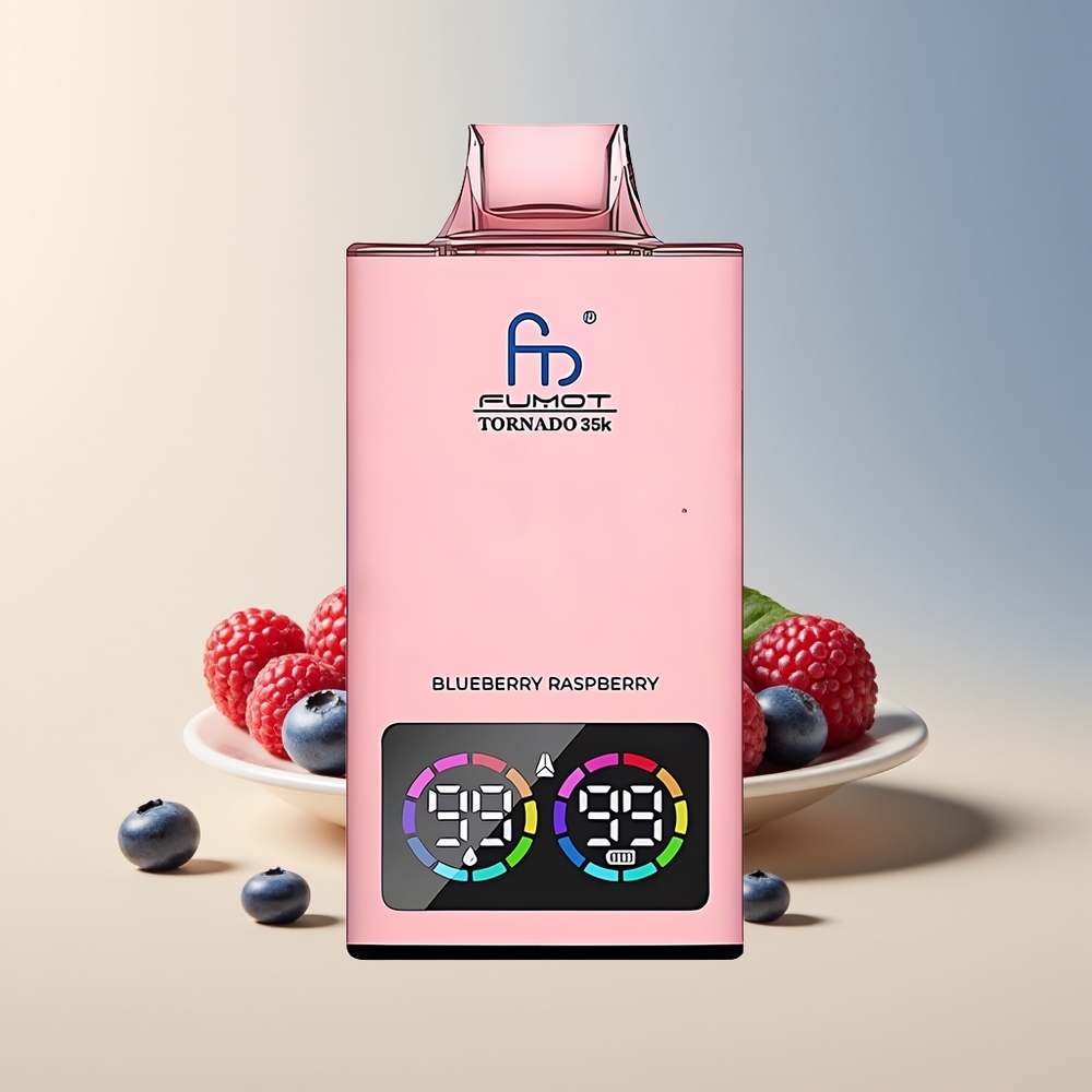 Veleprodaja Slovenija Fumot Tornado 35000 Pufov Borovnica Malina Dual Mesh Coil 15ml E-juice