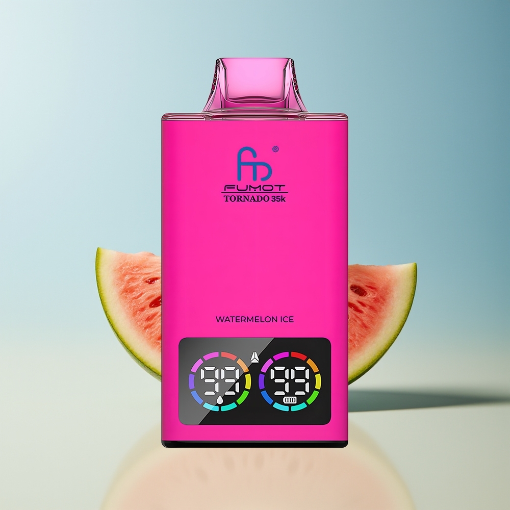 Veleprodaja Slovenija Fumot Tornado 35000 Vape 35000 Puffov Dual Mesh Coil USB-C Lubenica Led