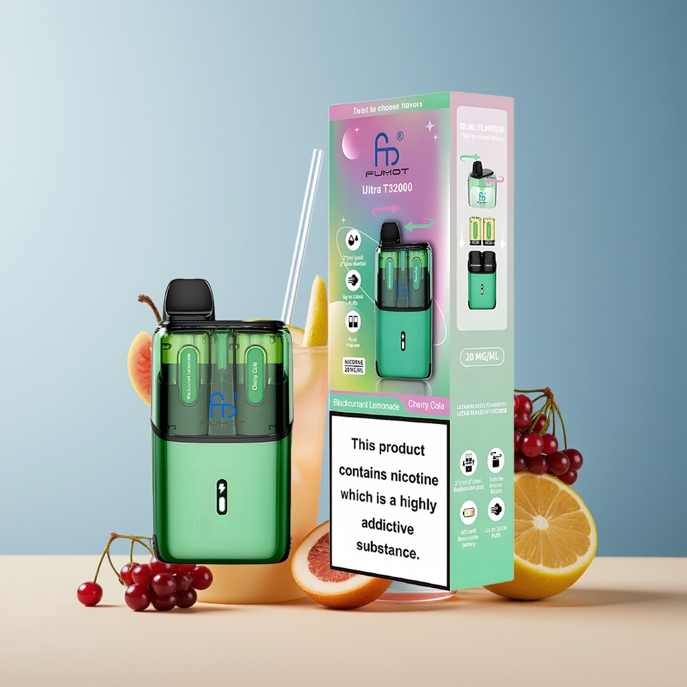 Veleprodaja Slovenija Fumot Ultra T32000 32000 ponovnih polnjenj Črni ribez limonada - Češnjeva kola 24ml 800mAh