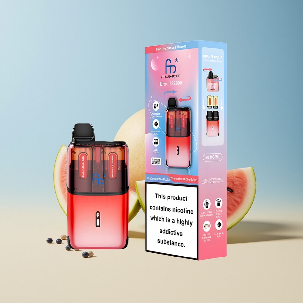 Veleprodaja Slovenija Fumot Ultra T32000 32000 pufov Borovnica Hubba Bubba - Lubenica Hubba Bubba 24ml