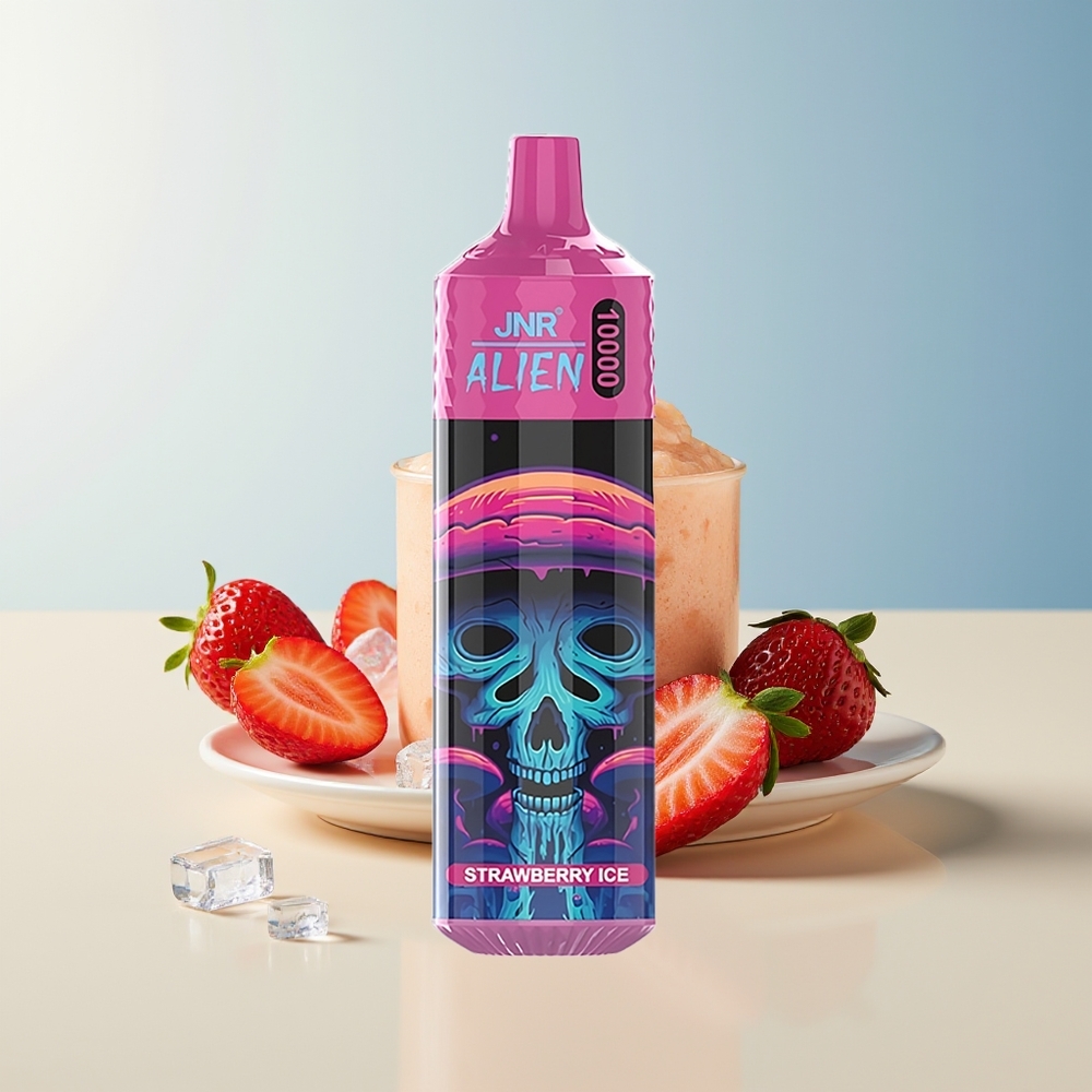 Veleprodaja Slovenija JNR Alien 10000 Puffs 850mAh LED Jagoda Led