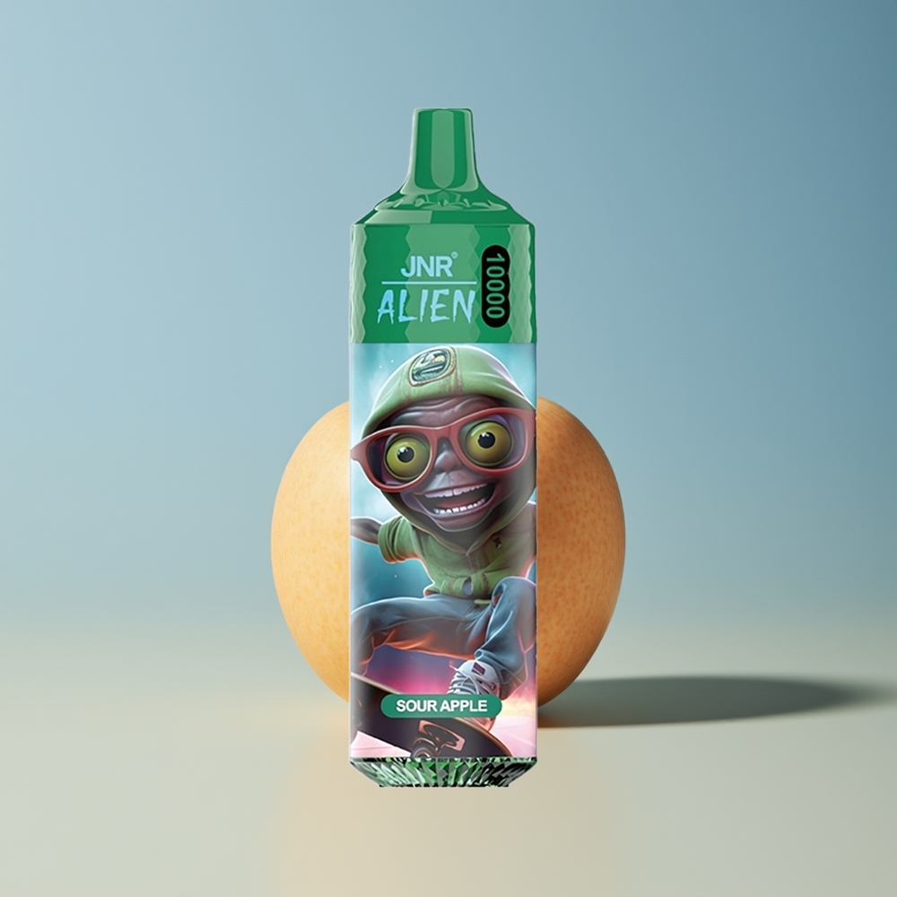 Veleprodaja Slovenija JNR Alien 10000 Pufov Vape Kislo Jabolko RGB LED Tip-C Hitro Polnjenje