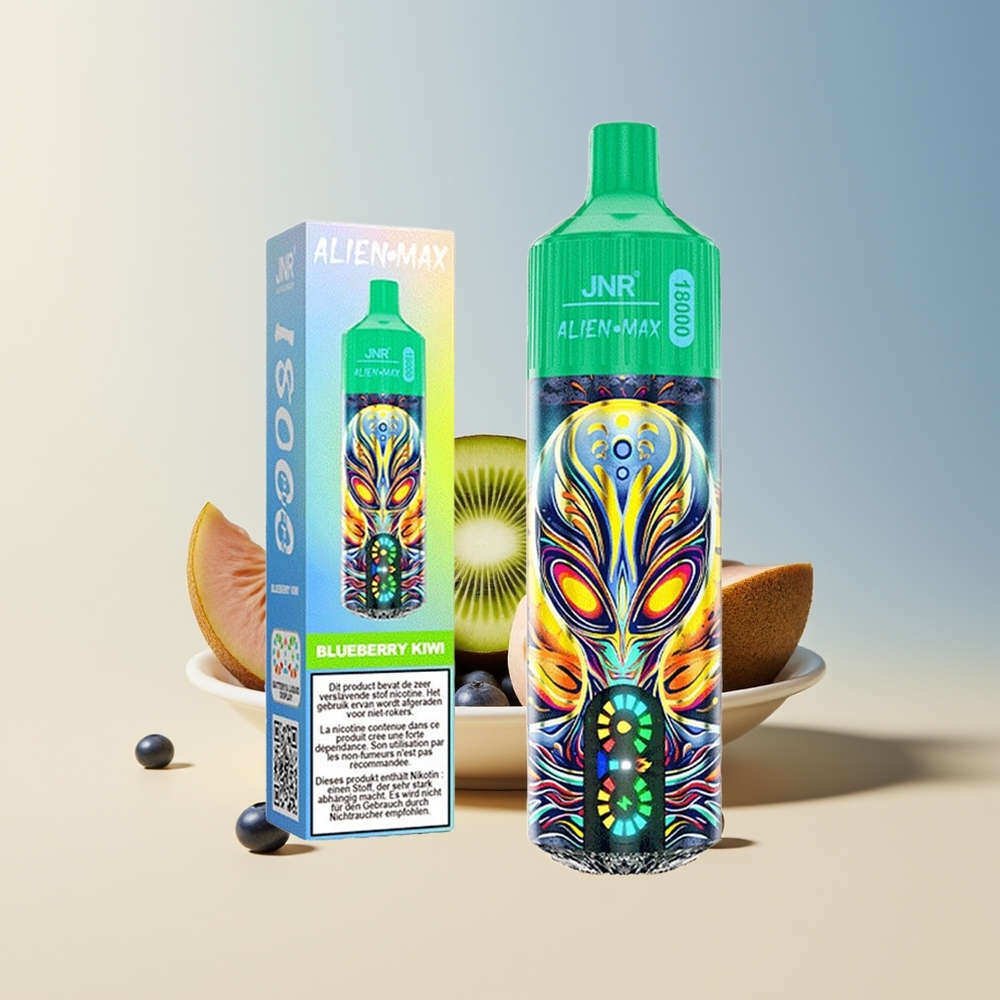 Veleprodaja Slovenija JNR Alien Max 18000 Puffov Dual Mesh Dual Core Borovnica Kivi