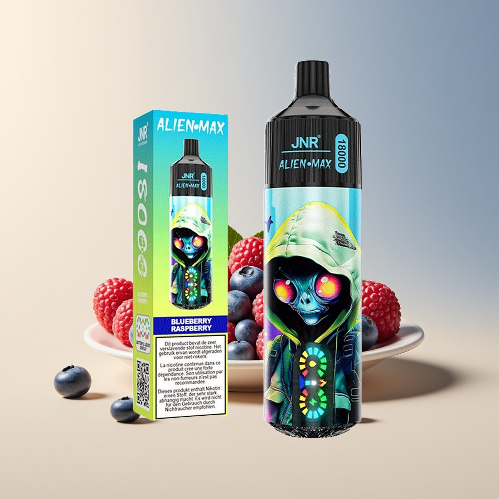 Veleprodaja Slovenija JNR Alien Max 18000 Puffs Borovnica Malina Dual Mesh Coil Type-C