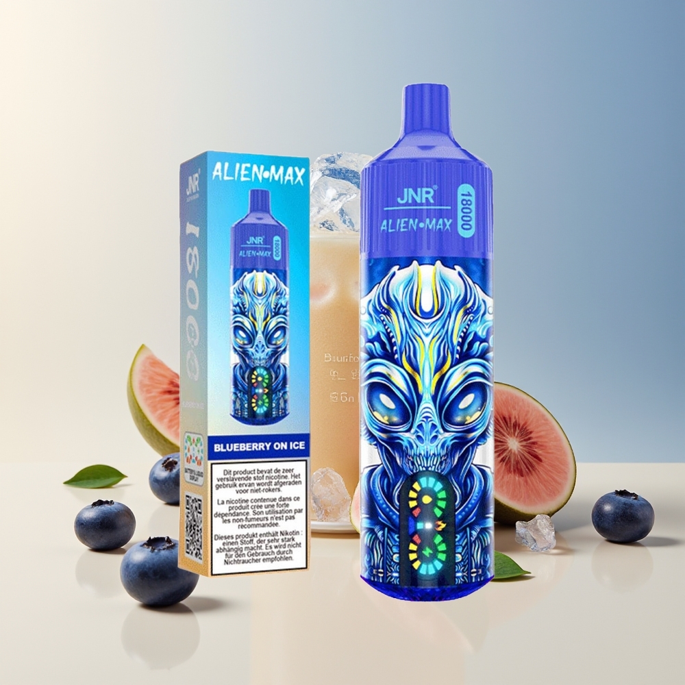 Veleprodaja Slovenija JNR Alien Max 18000 Puffs Borovnica na ledu Dual Mesh Coil Type-C Quick Charge