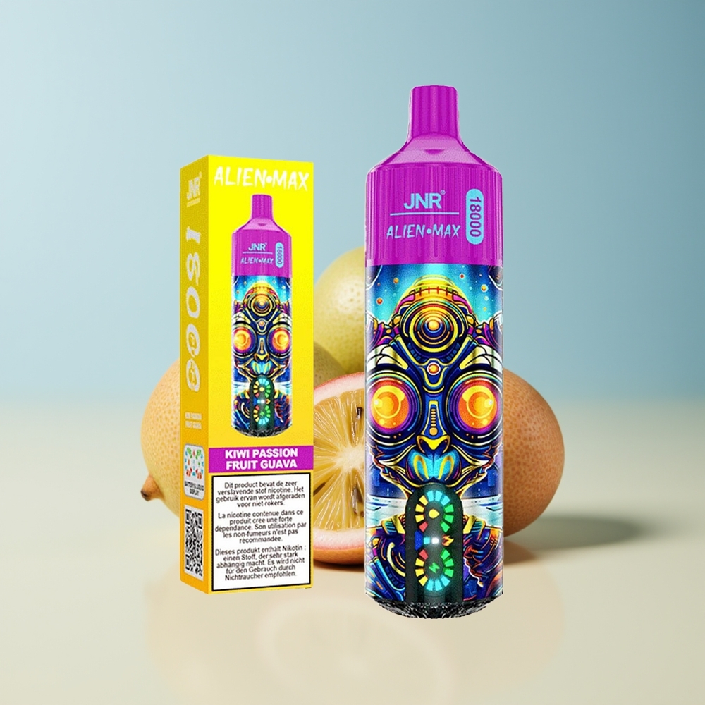 Veleprodaja Slovenija JNR Alien Max 18000 Puffs Dual Mesh Kiwi Pasijonka Guava 28ml
