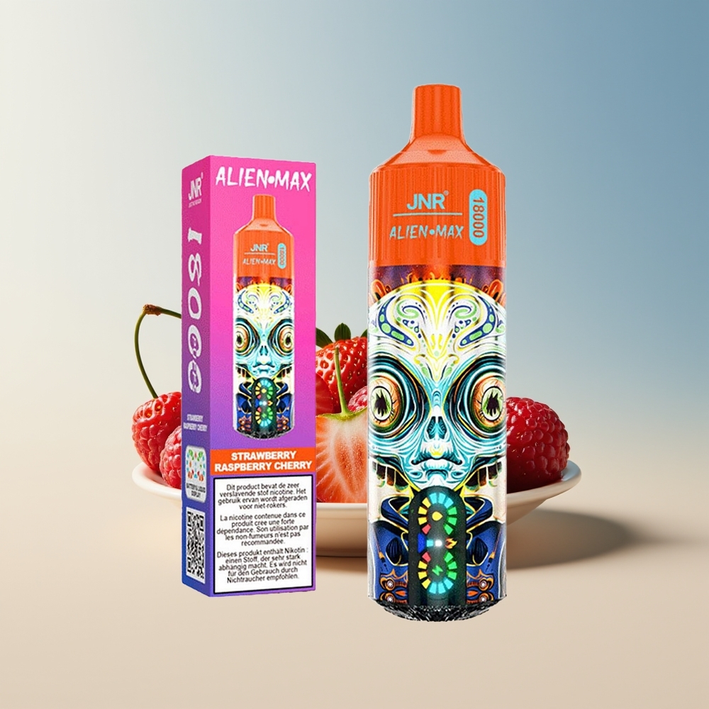 Veleprodaja Slovenija JNR Alien Max 18000 Puffs Dual Mesh Strawberry Raspberry Cherry Brez Nikotina