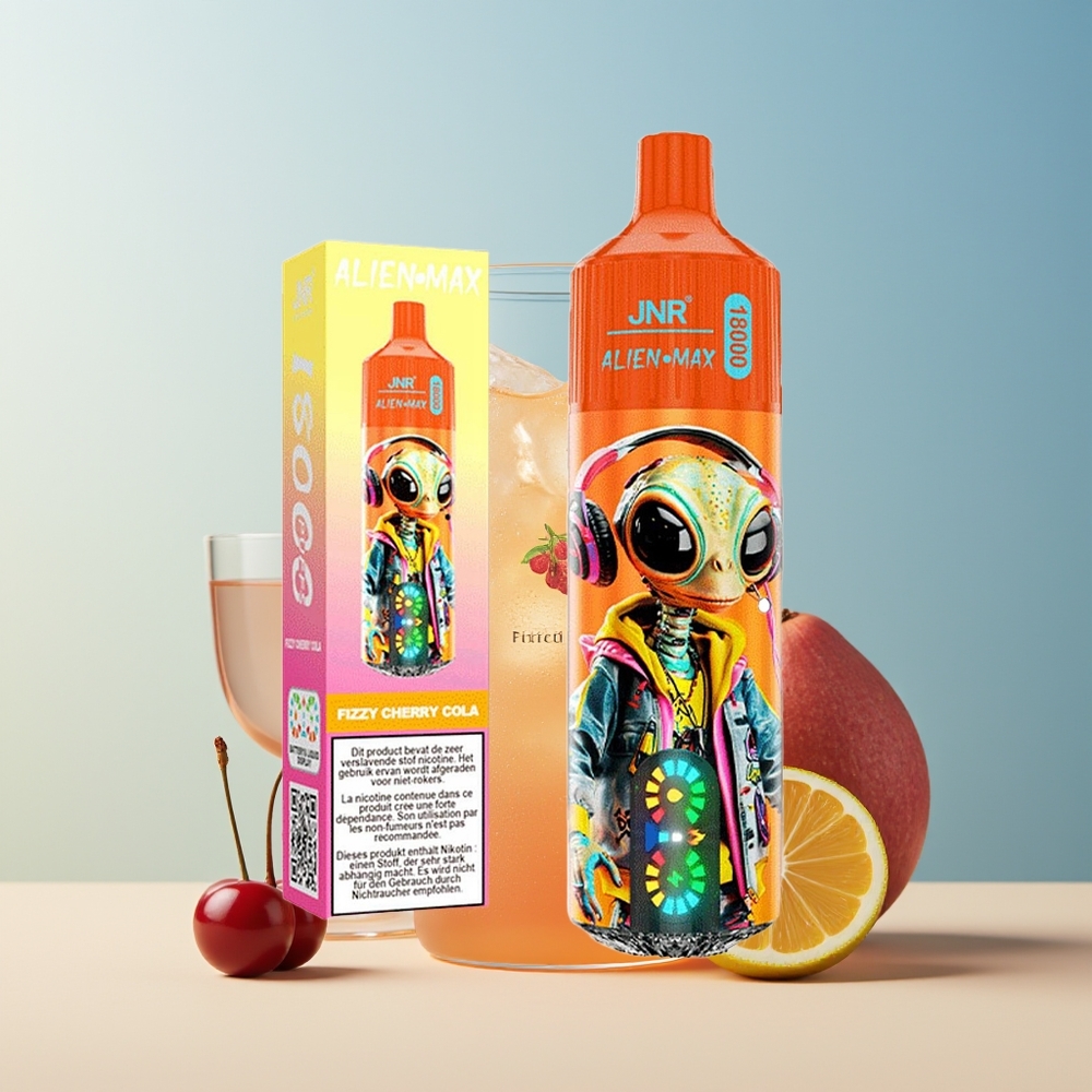 Veleprodaja Slovenija JNR Alien Max 18000 Puffs Frizirača Češnjeva Kola Dual Mesh Coil  Type-C Quick Charge