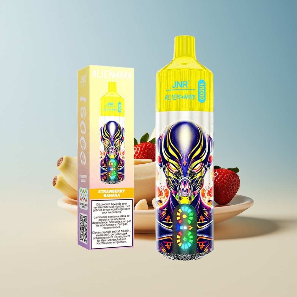 Veleprodaja Slovenija JNR Alien Max 18000 Puffs Jagoda Banana Dual Mesh Coil  Dual Core Type-C Quick Charge