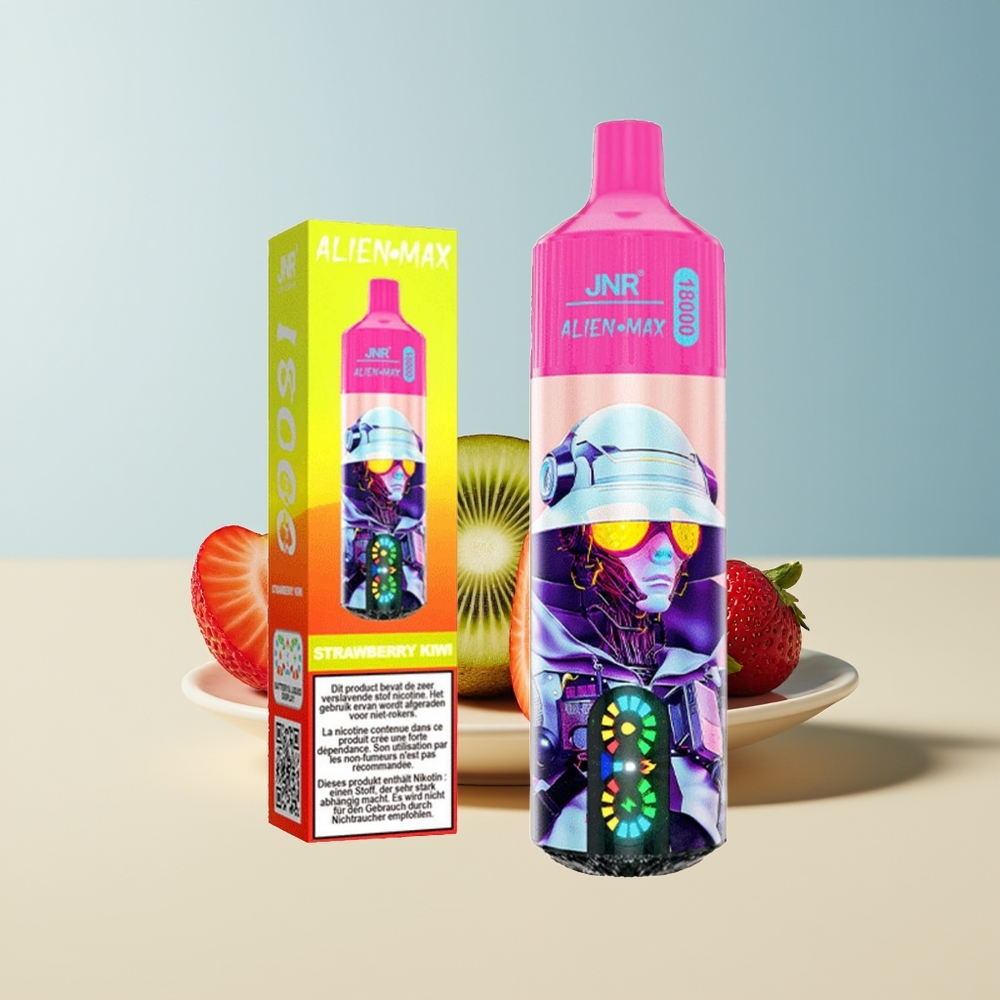 Veleprodaja Slovenija JNR Alien Max 18000 Puffs Jagoda Kivi Dual Mesh Coil Type-C Quick Charge