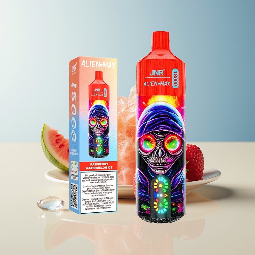 Veleprodaja Slovenija JNR Alien Max 18000 Puffs Malina Lubenica Led Dual Mesh Coil Type-C