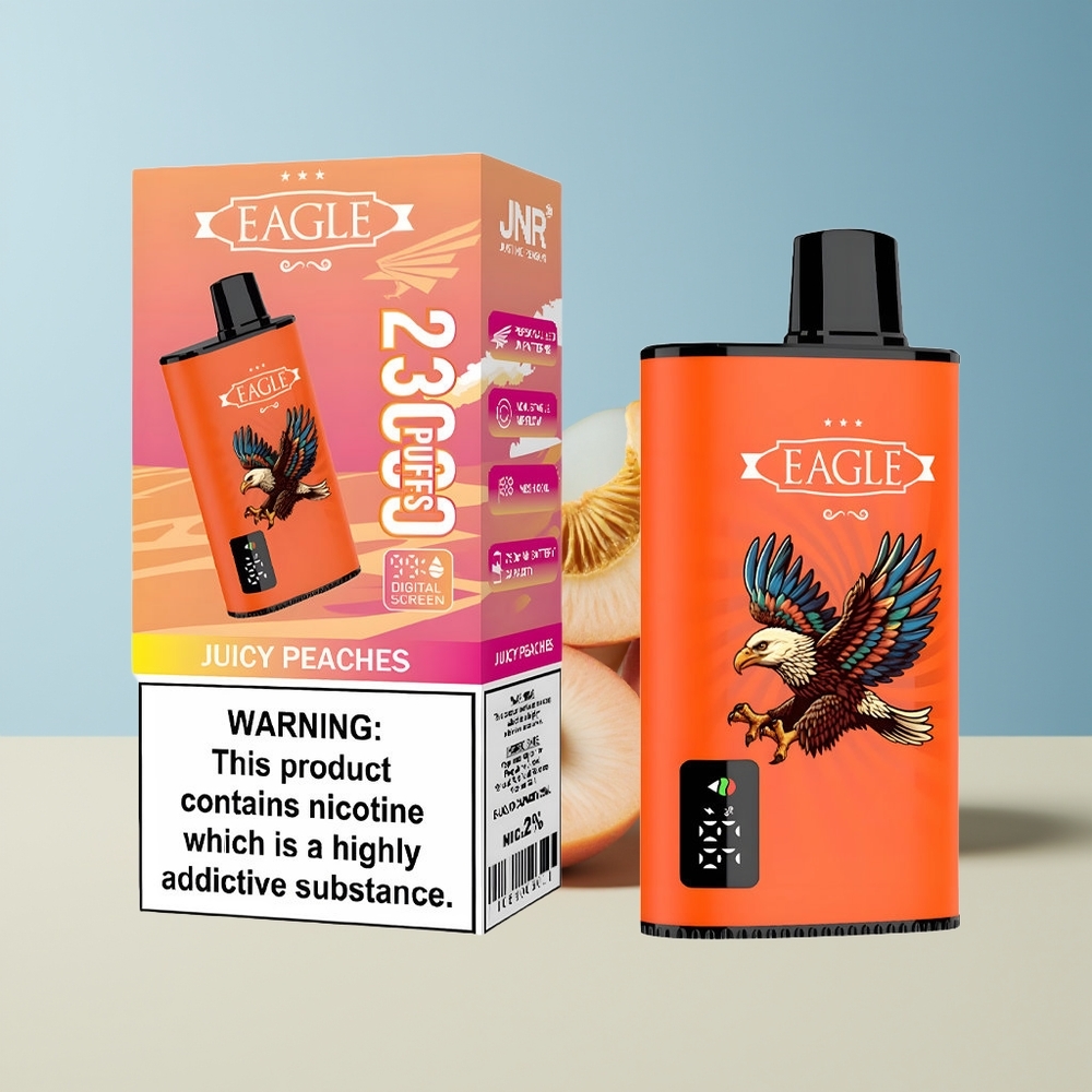 Veleprodaja Slovenija JNR EAGLE Smart 23000 Puffs 25ml e-Liquid Capacity 2  Nikotina Vape Sočne Breskve